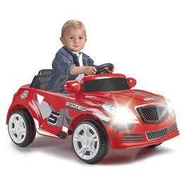 Feber Twinkle Car - Voiture électrique radiocommandée 12V pour enfant, 1 place, avec phares avant, marche avant/arrière