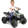 Feber Boxer Quad électrique pour enfant 12V Noir - 3 ans et plus, charge max 30 kg, frein automatique, vitesse 5 km/h, 85x58x59 cm