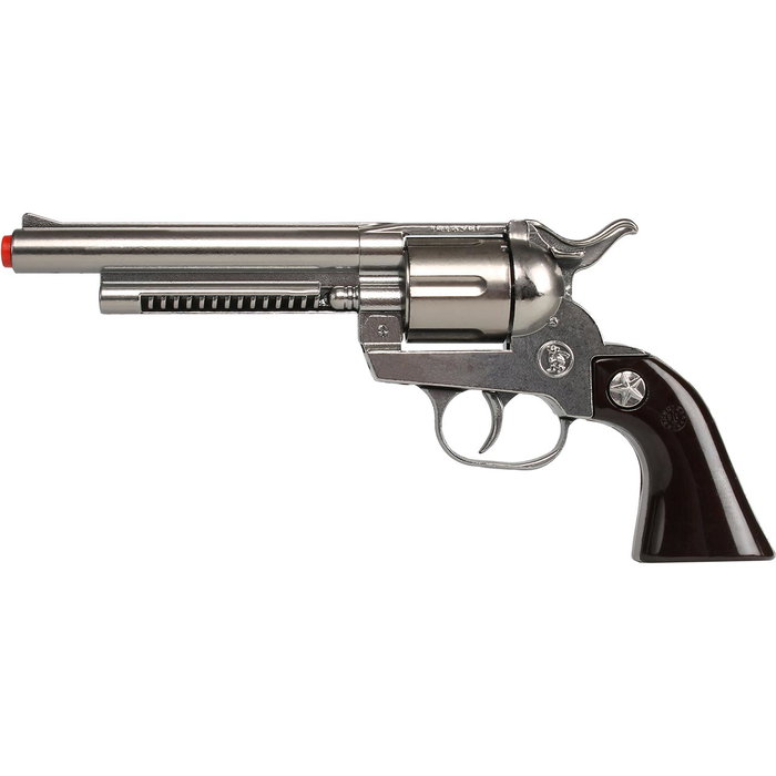 Gonher Revolver Cowboy 12 Coups Argenté