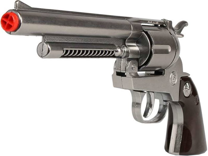 Gonher - Réplique de pistolet à 8 coups, argenté, dimensions 27 x 9,5 x 3,5 cm, jouet sans piles Gonher - Réplique de pistolet à 8 coups, argenté, dimensions 27 x 9,5 x 3,5 cm, jouet sans piles
