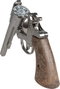 Gonher Revolver 8 coups pour enfant, jouet métallique 12x23x3,5 cm, recommandé à partir de 3 ans