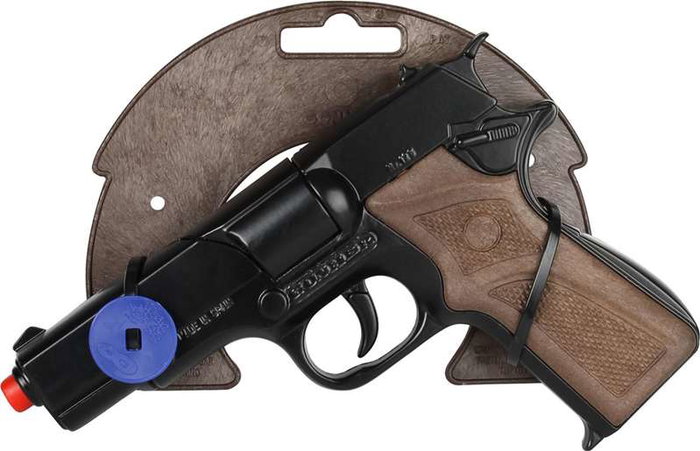 Gonher - Pistolet jouet police en métal 8 coups 17 x 12 cm, âge recommandé 3 à 99 ans Gonher - Pistolet jouet police en métal 8 coups 17 x 12 cm, âge recommandé 3 à 99 ans