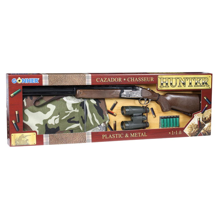 Gonher Set de Chasseur avec Fusil de Chasse et Gilet