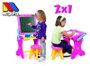 Molto Pupitre Tableau Rose - Bureau d'enfant 90 cm avec Ardoise et 16 Accessoires - Age Recommandé: 3 ans et plus