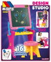 Molto Pupitre Tableau Rose - Bureau d'enfant 90 cm avec Ardoise et 16 Accessoires - Age Recommandé: 3 ans et plus