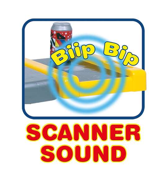 Molto Supermarché Jouet pour Enfants avec Caddie et Scanner Sonore - 20 Accessoires - 103 cm - Langues: Espagnol, Anglais