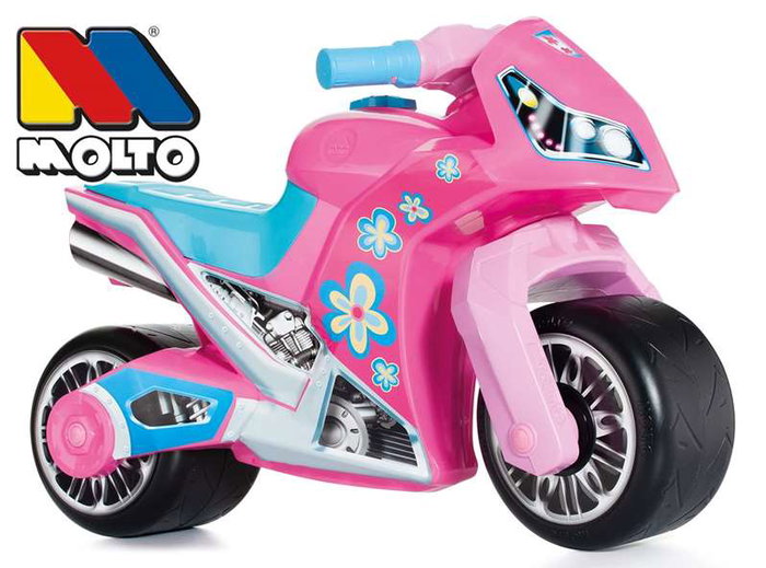 Molto Motocyclette trotteur fille 72 cm en plastique rose - Jouet d'équilibre pour enfant (18 mois à 99 ans) Molto Motocyclette trotteur fille 72 cm en plastique rose - Jouet d'équilibre pour enfant (18 mois à 99 ans)