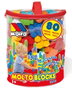 Molto Sac de construction avec 80 pièces, rouge