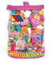 Molto - Jeu de construction 80 pièces - Sac rose - Jouet en plastique - Instructions en espagnol et anglais