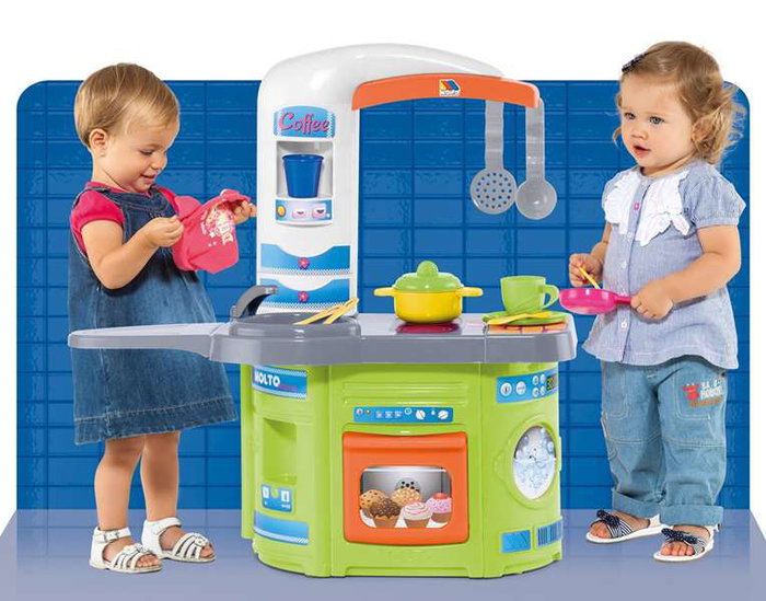 Molto Ma première cuisine de 68 cm pour enfant avec 12 accessoires, âge recommandé 2 ans et plus