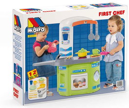 Molto Ma première cuisine de 68 cm pour enfant avec 12 accessoires, âge recommandé 2 ans et plus