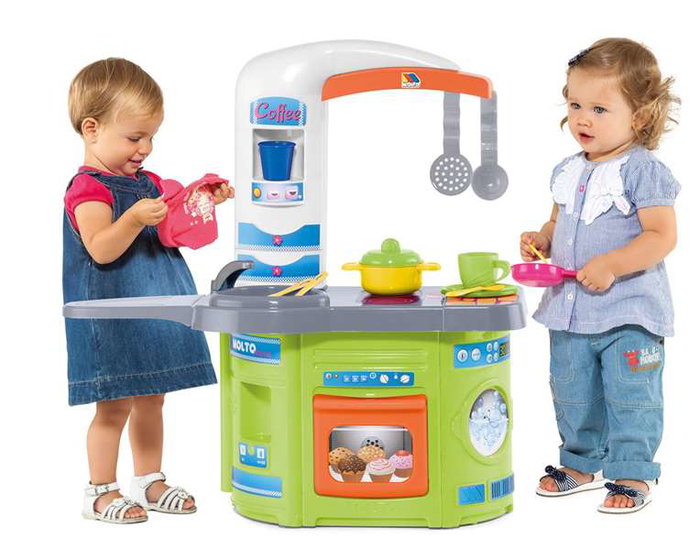 Molto Ma première cuisine de 68 cm pour enfant avec 12 accessoires, âge recommandé 2 ans et plus