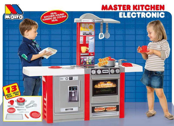 Molto Cuisine master électronique pour enfants avec 13 accessoires - Dimensions : 102 x 114 x 34 cm