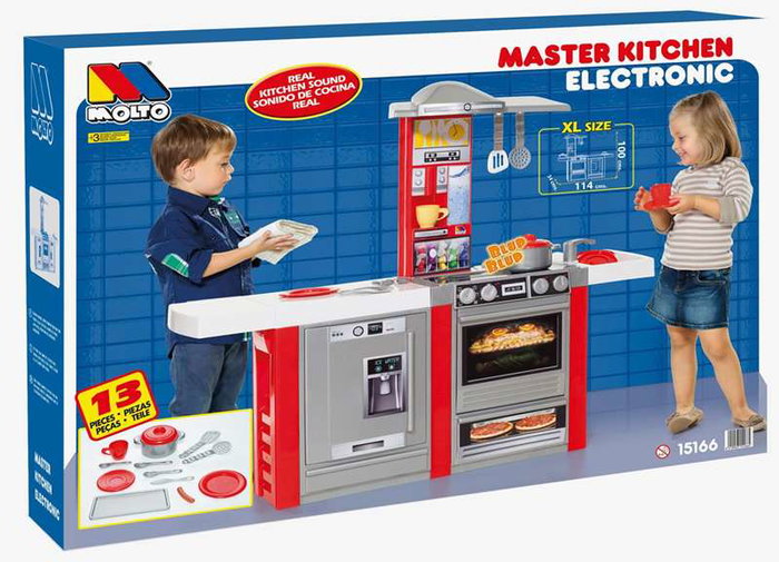 Molto Cuisine master électronique pour enfants avec 13 accessoires - Dimensions : 102 x 114 x 34 cm
