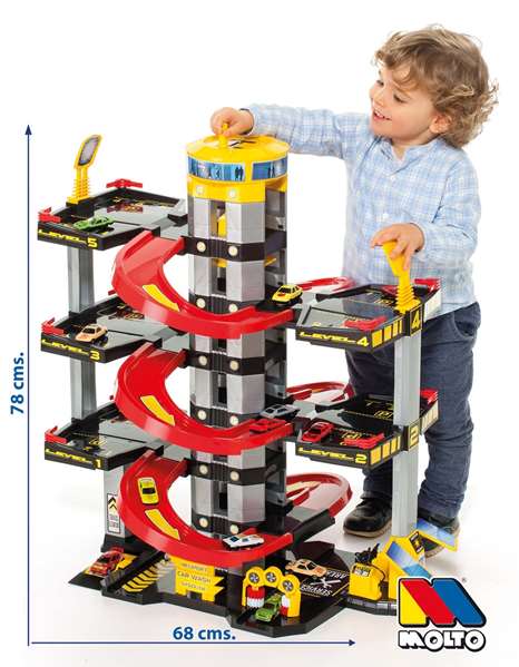 Molto - Parking pour voitures - 6 étages - Dimensions 78 x 65 x 51 cm - Jouet en plastique - Pour enfants dès 3 ans Molto - Parking pour voitures - 6 étages - Dimensions 78 x 65 x 51 cm - Jouet en plastique - Pour enfants dès 3 ans