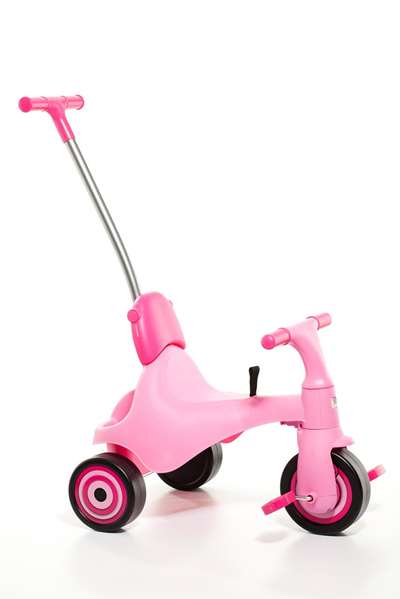 Molto Triciclo Urban Trike City 5 en 1 avec Bandeja et Palo - Tricycle Évolutif pour Enfant - 89 cm - Rose