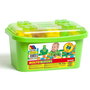 Molto - Boîte de blocs de construction en plastique - 35 pièces - Pour enfants dès 1 an et adultes - Langues: espagnol, anglais