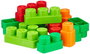 Molto - Boîte de blocs de construction en plastique - 35 pièces - Pour enfants dès 1 an et adultes - Langues: espagnol, anglais