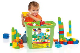 Molto 12471 - Jeu de construction en seau 90 pièces, adapté de 1 à 99 ans (plastique, instructions en espagnol et anglais)