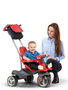 Molto Triciclo Urban Trike RGOMA+CINT+BOLSA rouge avec canne, ceinture, sac et roue en caoutchouc 98 cm