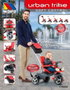 Molto Triciclo Urban Trike RGOMA+CINT+BOLSA rouge avec canne, ceinture, sac et roue en caoutchouc 98 cm