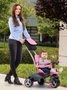 Molto - Tricycle Urban Trike Rosa 98 cm avec canne, ceinture, sac et roues en gomme - pour enfants et adultes