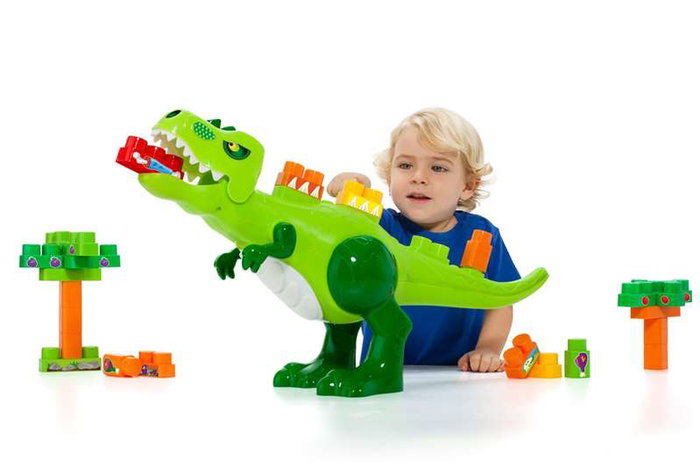 Molto - Jeu de Construction Dinosaure avec Sons Électroniques - 30 Pièces - Boîte et Instructions en Espagnol/Anglais