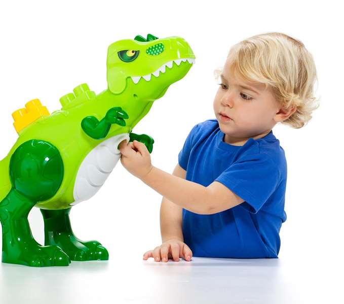 Molto - Jeu de Construction Dinosaure avec Sons Électroniques - 30 Pièces - Boîte et Instructions en Espagnol/Anglais