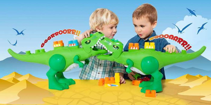 Molto - Jeu de Construction Dinosaure avec Sons Électroniques - 30 Pièces - Boîte et Instructions en Espagnol/Anglais