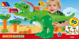 Molto - Jeu de Construction Dinosaure avec Sons Électroniques - 30 Pièces - Boîte et Instructions en Espagnol/Anglais