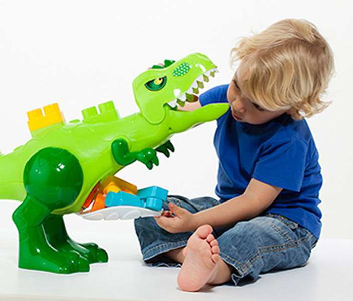 Molto - Jeu de Construction Dinosaure avec Sons Électroniques - 30 Pièces - Boîte et Instructions en Espagnol/Anglais
