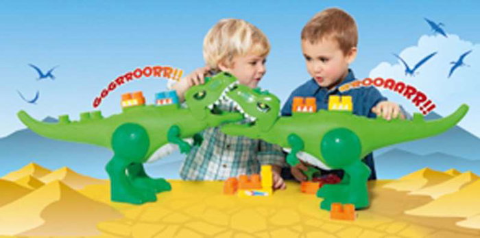 Molto - Jeu de Construction Dinosaure avec Sons Électroniques - 30 Pièces - Boîte et Instructions en Espagnol/Anglais