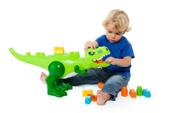 Molto - Jeu de Construction Dinosaure avec Sons Électroniques - 30 Pièces - Boîte et Instructions en Espagnol/Anglais