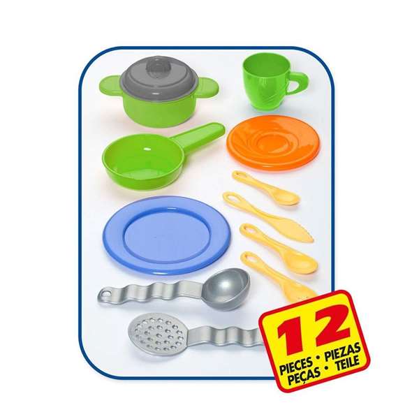 Molto - Cuisine jouet avec 12 accessoires - Dimensions 82x56x28 cm - Jouet en plastique