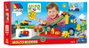 Molto - Camion porteur 82 cm avec 1 voiture et 10 blocs de construction - Jeu d'éveil son et lumière pour enfants 1 an et plus