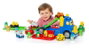 Molto - Camion porteur 82 cm avec 1 voiture et 10 blocs de construction - Jeu d'éveil son et lumière pour enfants 1 an et plus