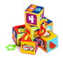 Molto - Sac de cubes d'apprentissage en tissu 6 pièces - Jeu éducatif pour enfants de 1 an et plus - Espagnol, Anglais