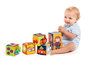Molto - Sac de cubes d'apprentissage en tissu 6 pièces - Jeu éducatif pour enfants de 1 an et plus - Espagnol, Anglais