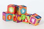Molto - Sac de cubes d'apprentissage en tissu 6 pièces - Jeu éducatif pour enfants de 1 an et plus - Espagnol, Anglais