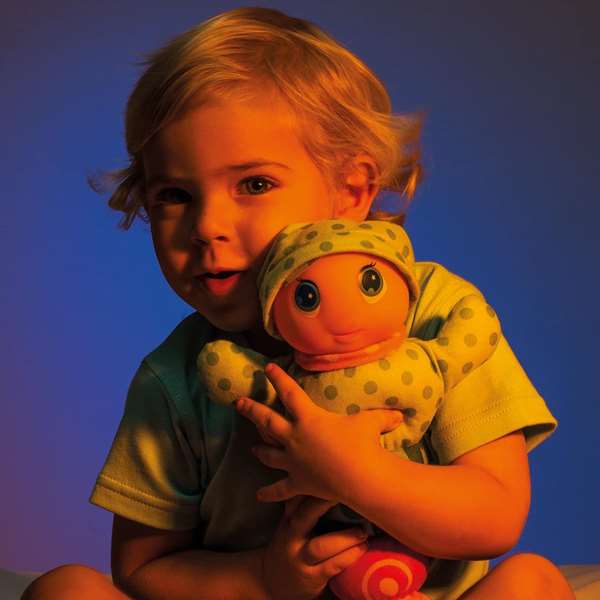 Molto Peluche Gusy avec lumière rose illuminée, 28 cm, pile AA incluse, pour enfant à partir de 1 an