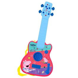 Reig - Guitare électronique enfant Peppa Pig avec mélodies et lumières - Jouet pour enfants de 3 ans - Piles incluses - Dimensions: 40.5 x 30 x 18 cm