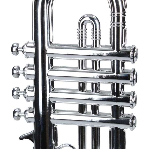 Reig Trompette 4 pistons métallisée en plastique 42 cm avec boîte