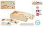 Woomax Domino Animaux en Bois 28 Pièces - Jeu Éducatif pour Enfants Dès 24 Mois - Multilingue (Français, Espagnol, Anglais, Portugais)