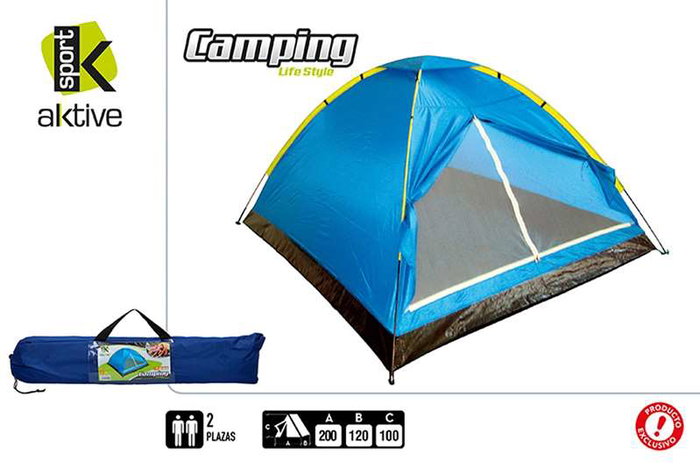 Color Baby - Tente igloo dôme pour 2 personnes - 120 x 200 x 100 cm - Polyester, PE, acier