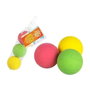 Color Baby 3 balles en caoutchouc massif 47 mm pour raquettes de plage, pour enfants à partir de 3 ans