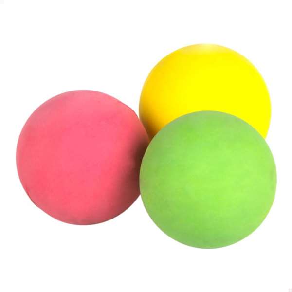 Color Baby 3 balles en caoutchouc massif 47 mm pour raquettes de plage, pour enfants à partir de 3 ans
