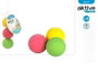 Color Baby 3 balles en caoutchouc massif 47 mm pour raquettes de plage, pour enfants à partir de 3 ans