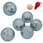 Color Baby Jeu de Pétanque 6 Boules - Dimensions 23 x 60 x 15 cm en Métal - Age Minimum Recommandé 6 Ans - Caja e Instrucciones en Espagnol, Français, Anglais, Portugais