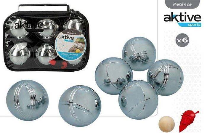 Color Baby Jeu de Pétanque 6 Boules - Dimensions 23 x 60 x 15 cm en Métal - Age Minimum Recommandé 6 Ans - Caja e Instrucciones en Espagnol, Français, Anglais, Portugais