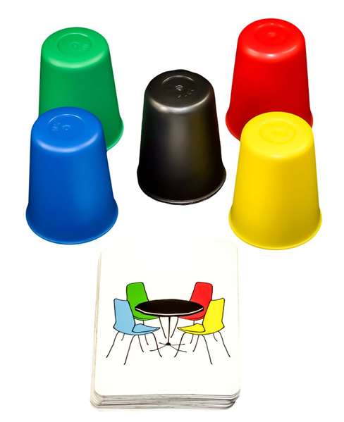 Mercurio - Jeu Speed Cups 2 Version Extrême en Espagnol - Jeu de Société pour Enfants dès 6 ans avec 19 Cartes et 10 Goblets